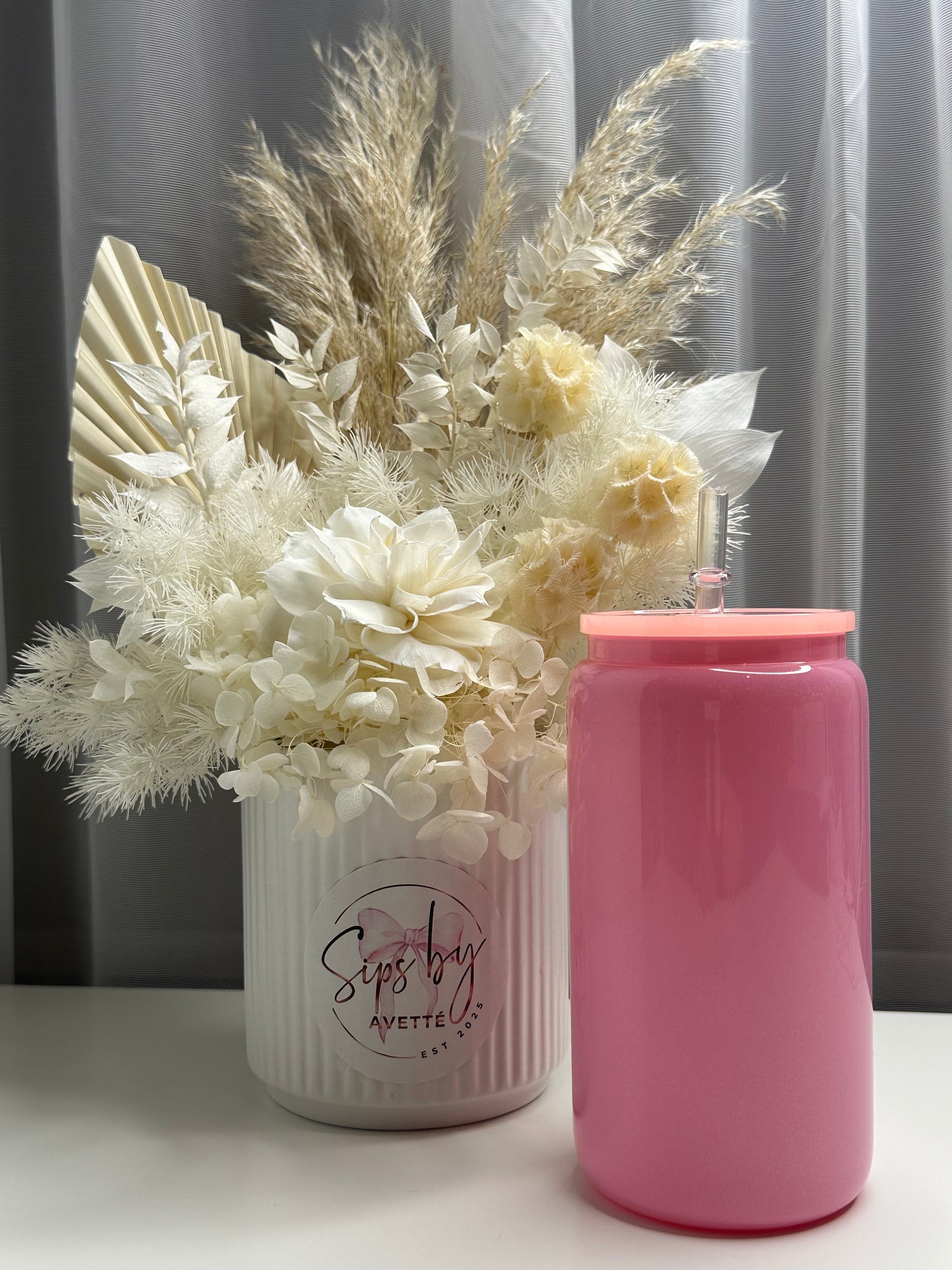 16oz/473ml Glass Shimmer Tumbler