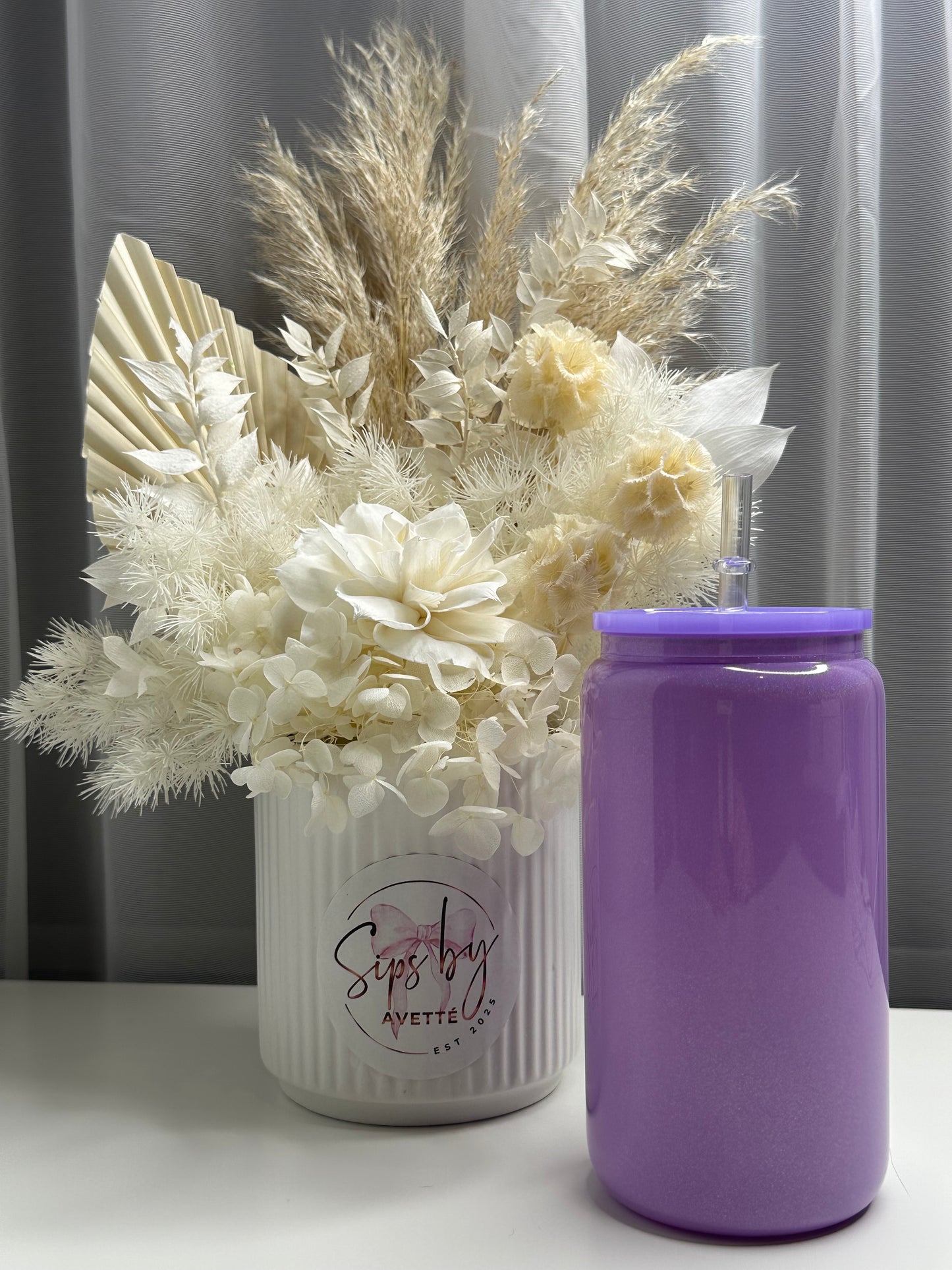 16oz/473ml Glass Shimmer Tumbler