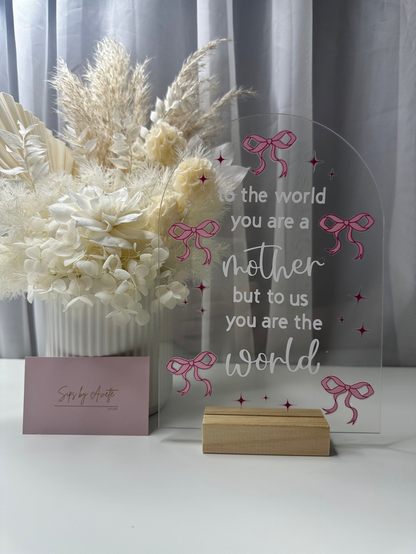 A5 Arched Acrylic Sign