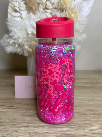 Kids Snowglobe drink bottle BARBIE