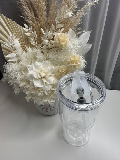 16oz/473ml Acrylic Travel Snowglobe