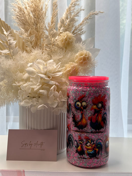16oz Acrylic tumbler - CRAZY CHICKENS