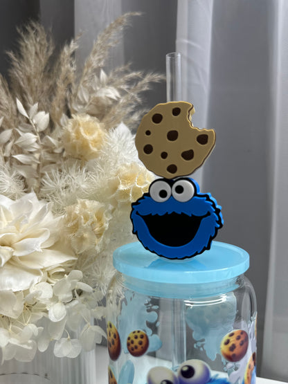 COOKIE MONSTER - Blue Ombre Glass Tumbler