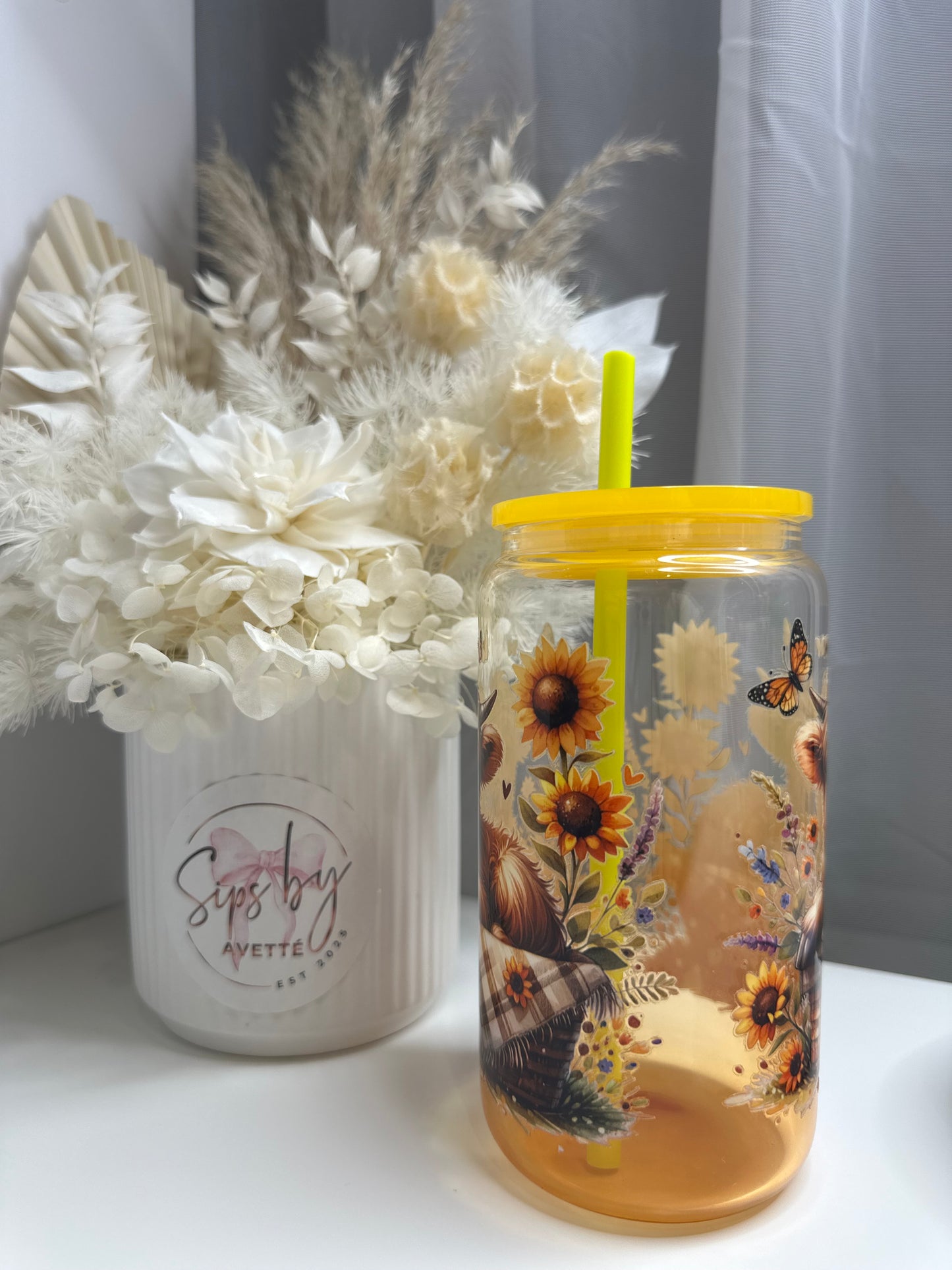 Ombré Amber GLASS TUMBLER HC
