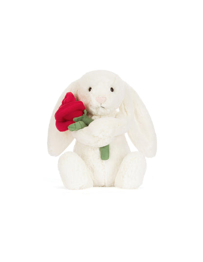 Cream Bunny With Rose | 31cm