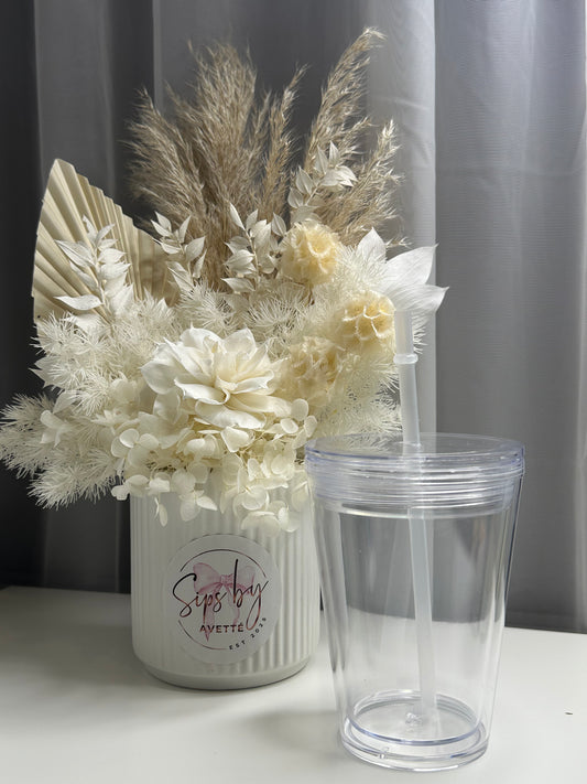 12oz/355ml Acrylic Snowglobe tapered