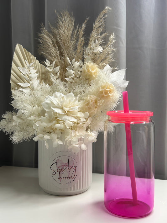 16oz/473ml Glass Ombré Tumbler