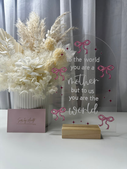 A5 Arched Acrylic Sign