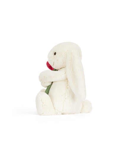 Cream Bunny With Rose | 31cm
