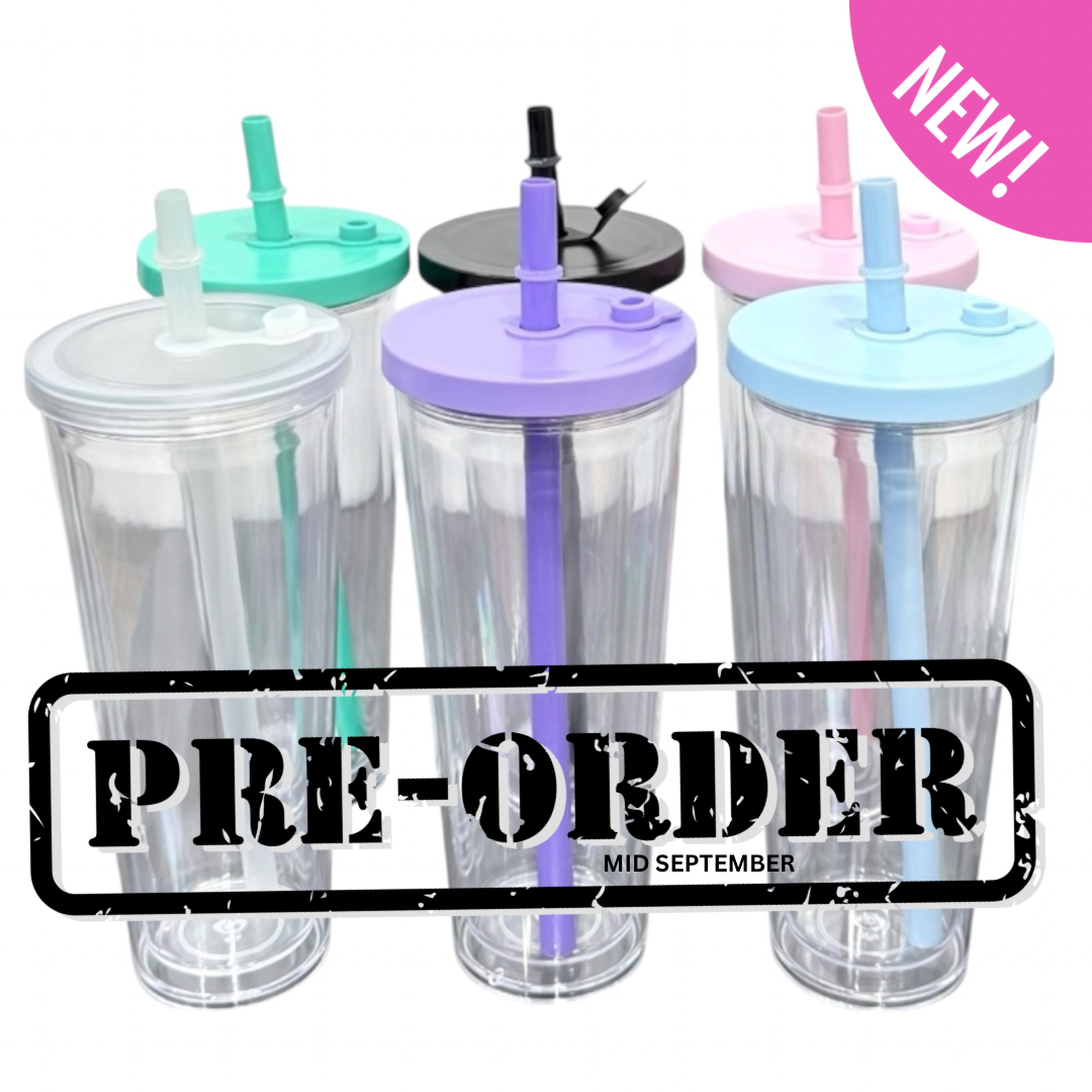 24oz/710ml Acrylic Snowglobe tapered NEW