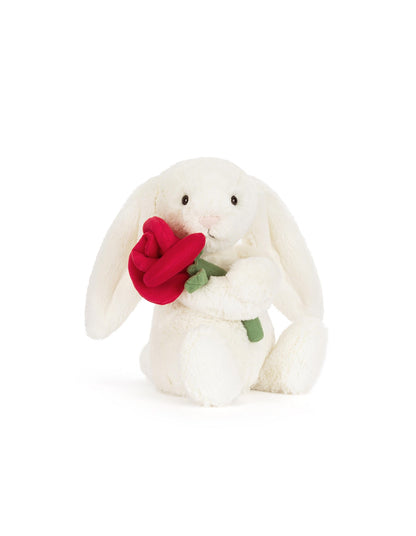Cream Bunny With Rose | 31cm