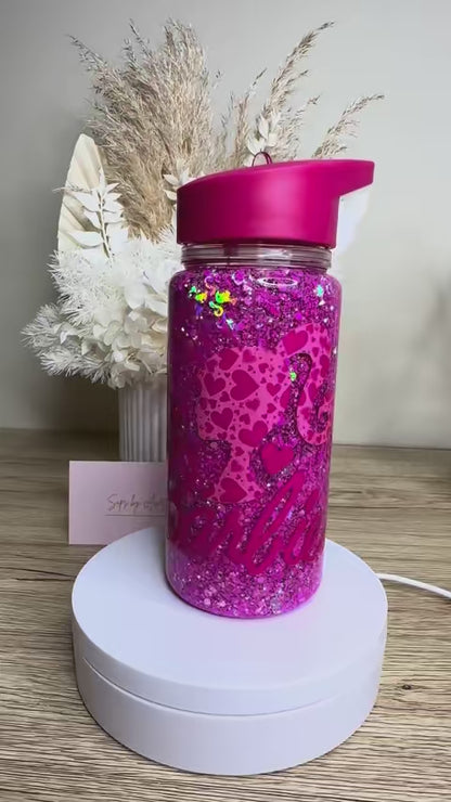 Kids Snowglobe drink bottle BARBIE